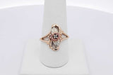 0.01ctw Diamond 10k Tricolor Gold Ring 3.3 Grams Size 8.25 Eb0526lrxsa