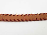 Moschino Orange Furred Brown Leather Velcro Belt Size 44 Do0326wxde