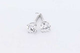 0.54cttw Lab Grown Diamond Stud Screwback Earrings 14k White Gold 0.7g Eb326lrxdu