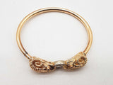 14k Yellow Gold 17.2g Ram Head Bangle Bracelet 6.25 In Do0125erxde