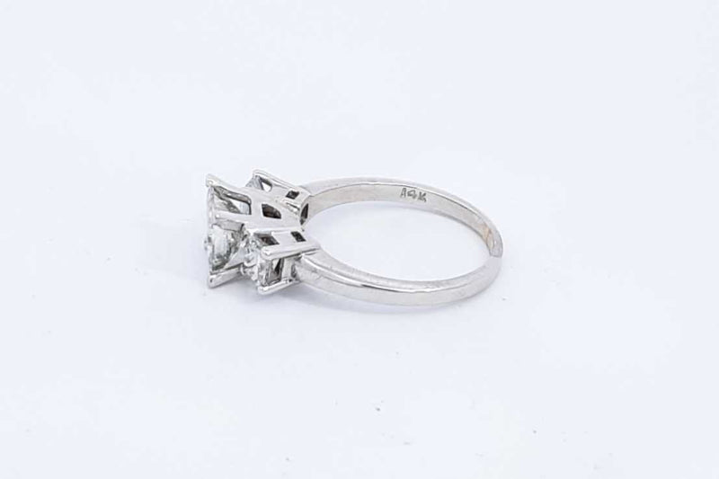 Approx. 2.6ctw Princess Cut Diamond Ring 14k White Gold 4.1g Eb0724ixzdu