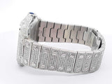 Cartier Santos 40mm Watch Diamonds Aftermarket Customized Sd1125crzxsa