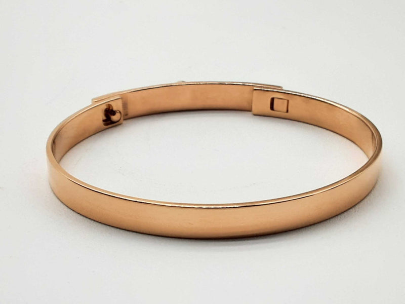 Hermes Collier De Chien 18k Rose Gold Diamond Bangle Bracelet 0124rxzxde