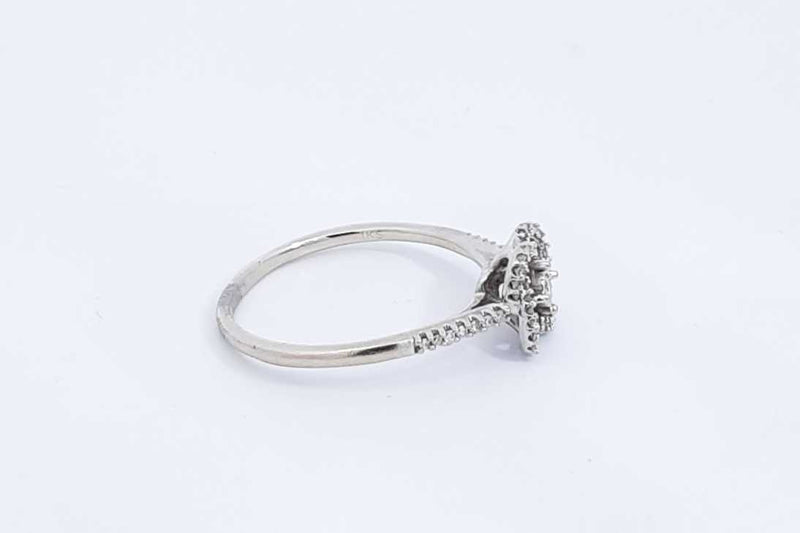 Diamond Ring In 10k White Gold 2.5 Grams Size 10.5 Eb0824ixsa