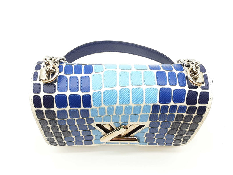 Louis Vuitton Twist Mm Savane Print Blue Epi Leather Crossbody Bag Sd0925lrzxde