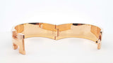 Hermès Clic Clac H Rose Gold-tone & Black Enamel Bracelet 7 Inch Fw1026lordu