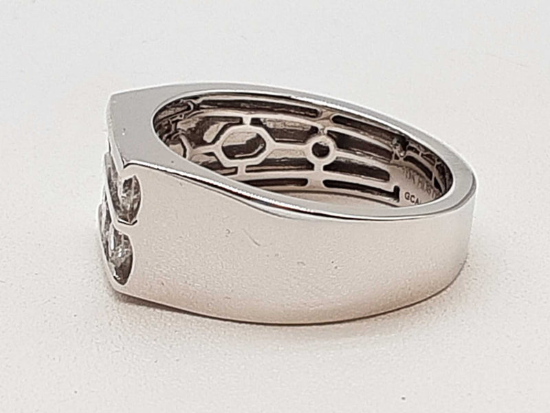 0.95 Cttw Lab Grown Diamonds 7.4g 10k White Gold 7.4g Ring Size 10 Do0525pcrde