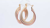 14k Tricolor Gold 4.2 Grams Hoop Earrings Sd0526opzdu