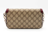 Gucci Horsebit 1955 Small Shoulder Bag In Gg Monogram Coated Canvas Fw0626izxdu