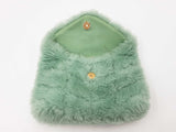 Yves Saint Laurent Loulou Puffer Pouch In Iced Mint Shearling Fw0826ozxdu