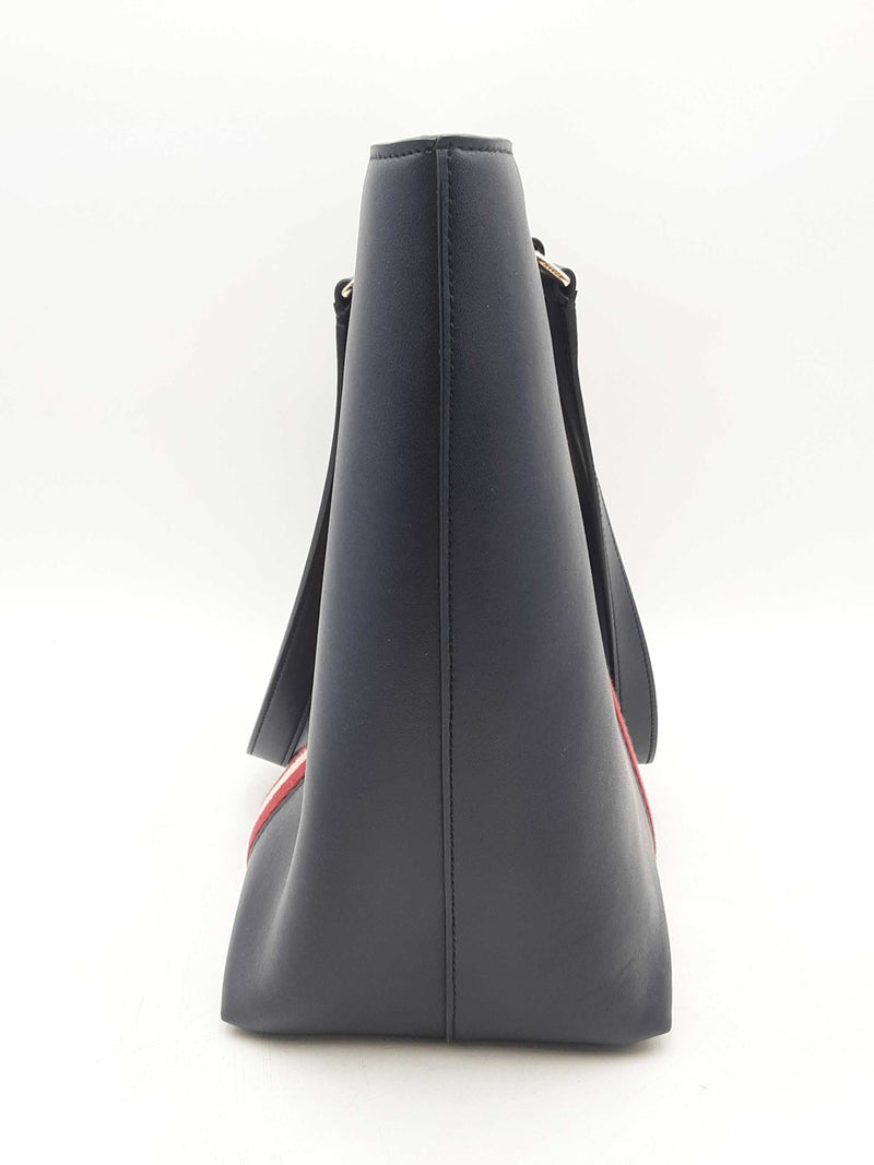 Bally Navy Leather Supra Tote Shoulder Bag Sd0525lrzsa