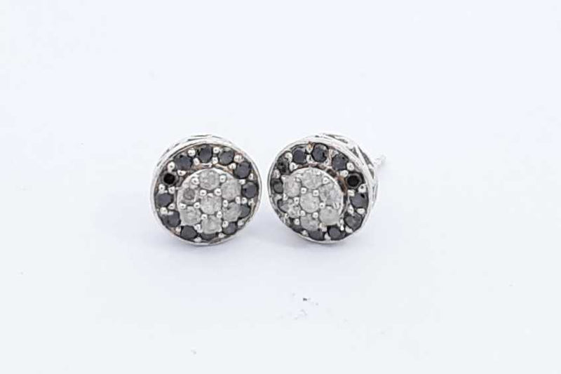 Diamond Stud Earrings In 10k White Gold 2 Grams Eb1224cpdu