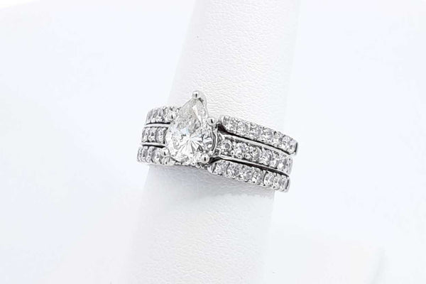 Approx. 2.65ctw Diamond Wedding Set 14k White Gold 9.1 Grams Size 7 Eb1024oxxzdu