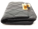 Chanel Golden Class Matelasse Black Quilted Leather Wallet On Chain Do0526erxde
