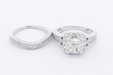 2.76cttw Diamond Wedding Set In 14k White Gold 7.8 Grams Size 3.5 Eb0426orxzsa