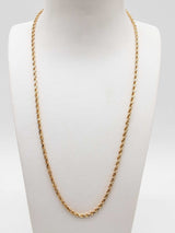 Approx 0.01 Carat Diamond 14k Yg 11.5g Rope Chain 20 In Do0824wxzde