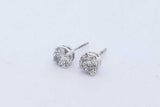 1.6cttw Diamond Stud Screwback Earrings In 14k White Gold 1.6 Grams Eb0226crxde