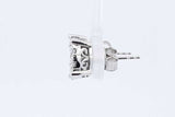 Approx. 0.90ctw Diamond Stud Earrings In 14k White Gold 3.5 Grams Eb0724pxzdu