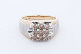 0.63cttw Diamond Ring In 10k Two Tone Gold 5.9 Grams Size 10 Eb0926wxzde