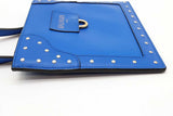 Balmain Blue Leather Studded Crossbody Bag Eb0426lxzde