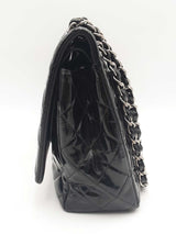 Chanel Classic Maxi Black Quilted Patent Leather Double Flap Bag Sd0825wzxzsa
