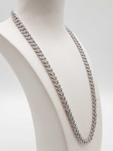 Cz 0.925 Sterling Silver 77.9g Solid Cuban Chain 22 In Do0425oxrde