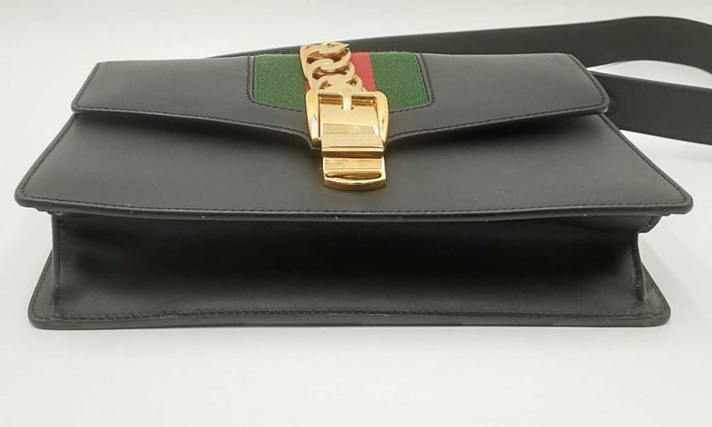 Gucci Black Leather Slyvie Shoulder Bag Eb0624prxdu