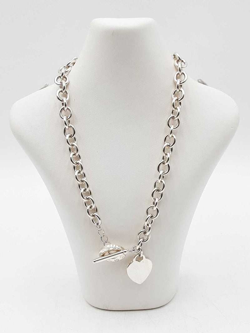 Tiffany & Co. Heart Tag Necklace Sterling Silver 75 Grams Sd0825crdu