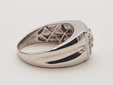 0.25 Carat Lab Grown Diamond Center 18k Wg 6.2g Ring Size 8.75 Do0326ixzde