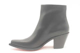 Christian Louboutin Santiazip Black Leather Ankle Boots Size 40 Eb0325oxzsa