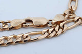 14k Yellow Gold Figaro Chain Necklace 21.1 Grams 24.5 Inch Eb0426llrxde