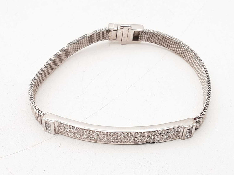 .55ctw Diamonds 18k White Gold 11.6 Grams Bracelet 6 Inch Sd0225ezxsa