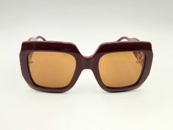 Gucci Square Frame Double G Sunglasses In Burgundy Fw1224crsa