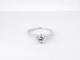 1.02 Cttw Diamond & 14k White Gold Solitaire Engagement Ring 3.9 Grams Size 7.25 Fw0726lcexdu