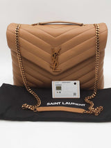 Yves Saint Laurent Chevron Quilted Leather Loulou Shoulder Bag Eb0626exzsa