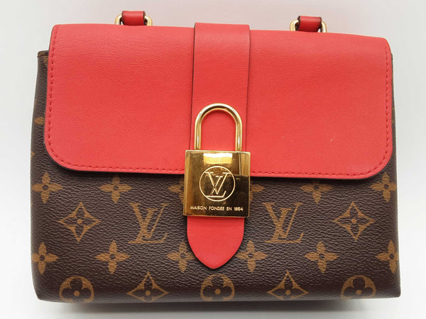 Louis Vuitton Locky Cherry Red Leather Brown Monogram Crossbody Bag Do0425locxde