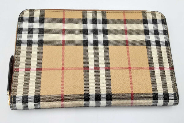 Burberry Archive Check Zip Around Continental Wallet Eb0624lcrdu