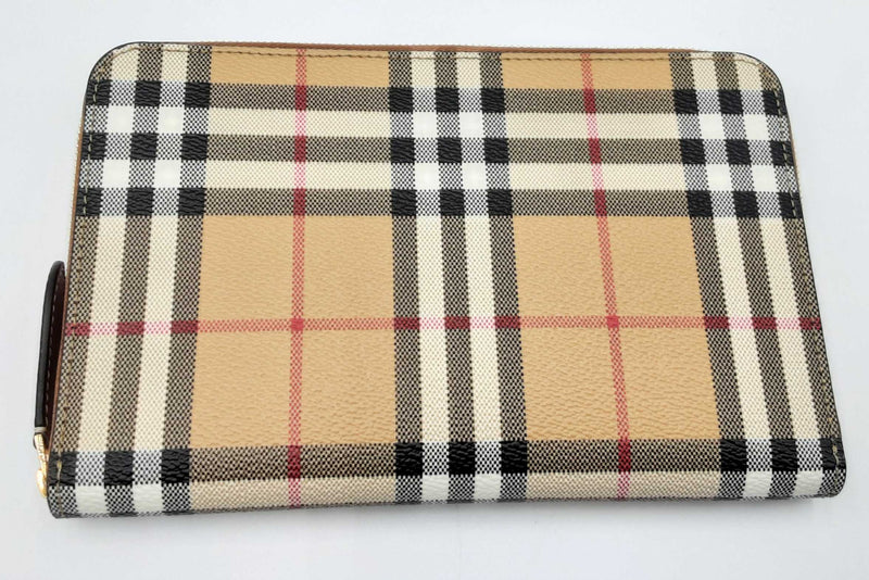 Burberry Archive Check Zip Around Continental Wallet Eb0624lcrdu