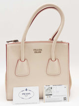 Prada Mini Scamosciato Glace Leather & Suede Twin Pocket Tote Bag Eb0725oxzde