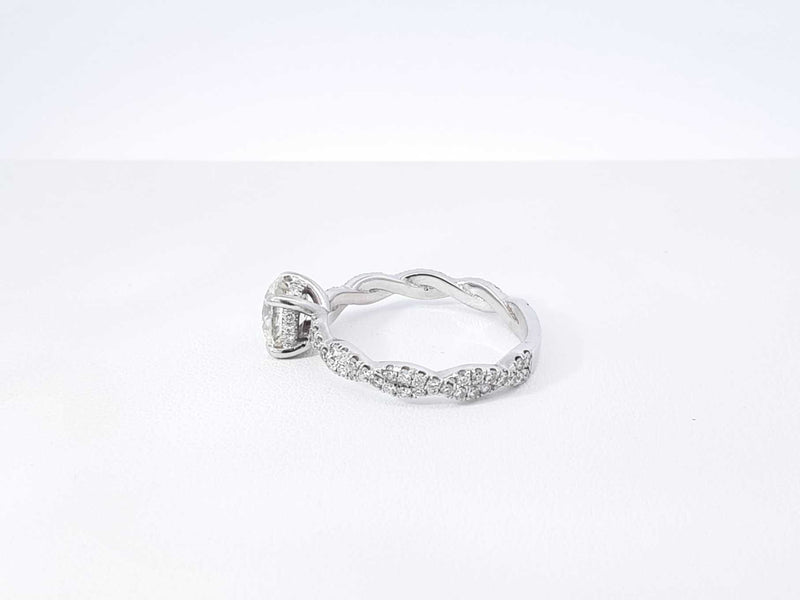 1.93 Cttw Diamond & 14k White Gold Engagement Ring 4.0 Gram Sz 8.75 Fw1124lixzdu