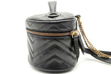 Gucci Gg Matelasse Marmont Round Black Leather Backpack Eb1224ixzsa