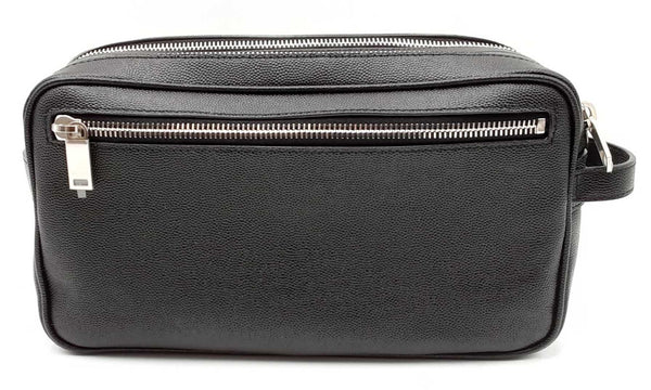 Yves Saint Laurent Black Leather Cosmetic Travel Case Eborxdu 144030004851
