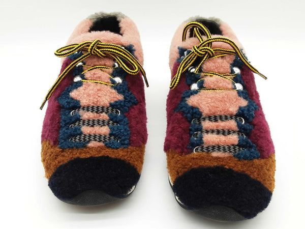 Fendi Patchwork Multicolored Shearling Shoes Size It 39 Do0925lxzde