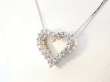 0.25 Ctw Diamond & 14k Gold Open Heart Pendant Necklace 2.9g 20 Inch Fw0826wzxdu
