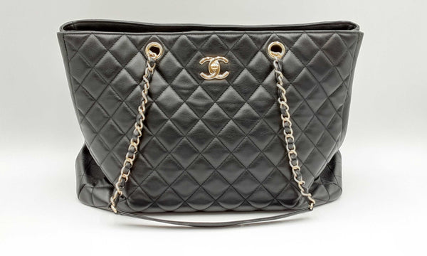 Chanel Quilted Black Leather Large Classic Shopping Tote Eboxxzdu 144030006211