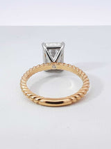 3.02 Cttw Lab-grown Diamond & 18k Yellow Gold Ring 4.1 Gram Size 5.5 Fw1225rzxdu