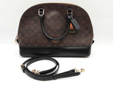 Coach Sierra Brown Logo Signature Coated Canvas Satchel Crossbody Bag Do0826oxde
