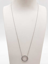 0.45 Cttw Lab Grown Diamonds 0.925 Silver 3.8g Circle Necklace 20 In Do0525cide