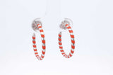 Tiffany & Co. Picasso Palina 925 & Orange Enamel Swirl Hoop Earrings Eb0125lcrdu