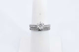 Diamond Wedding Set In 14k White Gold 5.1 Grams Size 6 Eb0524wrxsa